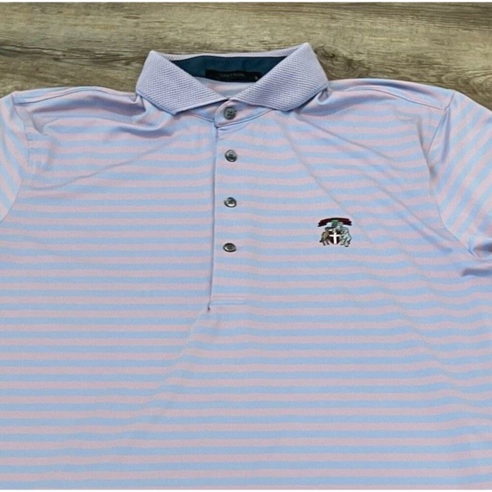 Greyson Polo Shirt Men’s Size Large Stripe Golf Performance Stretch